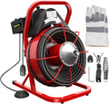 Electric Drain Cleaner Machine by Brand, 75 Ft x 3/8 Inch, Fits 1-4 Inch Pipes, Portable with 4 Cutters, Powerful Plumbing Tool for Clogs