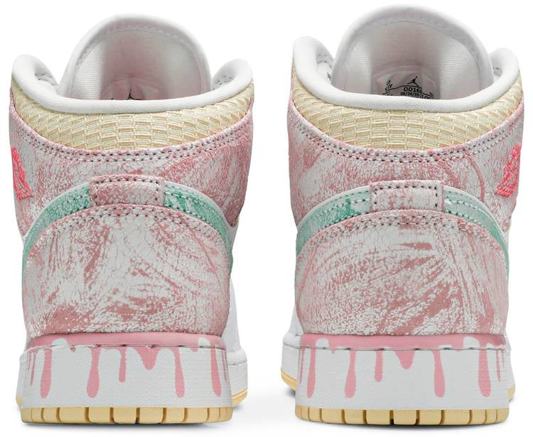 Air Jordan 1 Mid SE GS  Ice Cream  DD1666-100