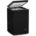 Chest Freezer - 3.5 Cu Ft with 2 Removable Baskets - Reach In Freezer Chest - Quiet Compact Freezer - 7 Temperature Settings - Black