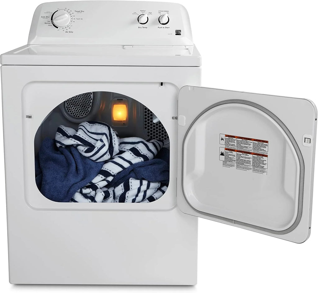 29" Front Load Electric Dryer with Wrinkle Guard and 7.0 Cubic Ft. Total Capacity, White