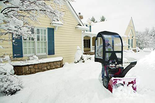 Deluxe Universal Snow Thrower Cab, Black - Fits Most Two & Three-Stage Snow Blowers, Includes Storage Pouch & Reflective Fabric
