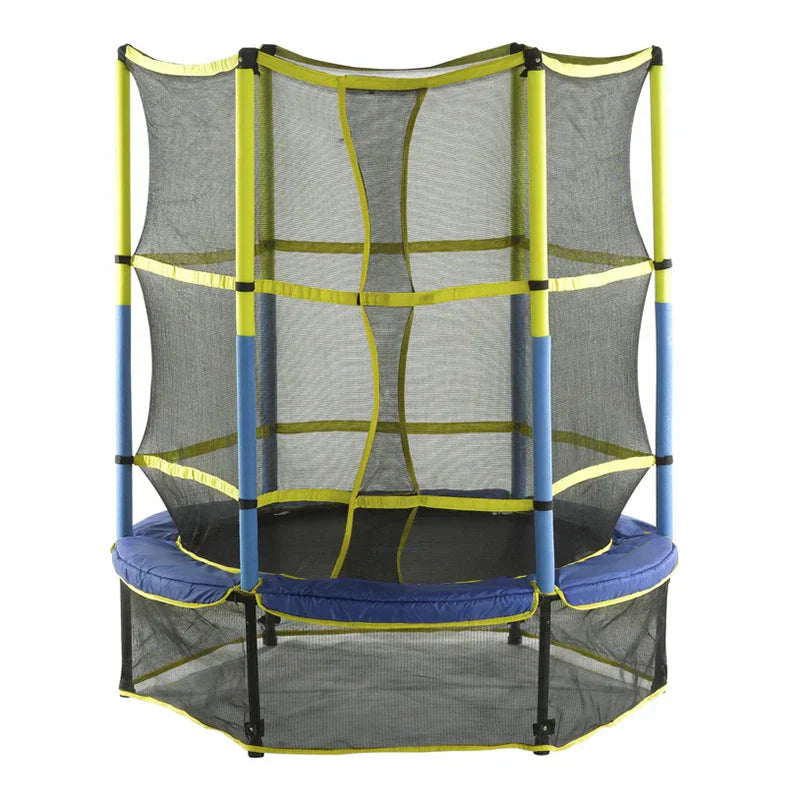 Upper Bounce 55" Kids Trampoline with Safety Enclosure - No-Spring Bungee System, Easy Assembly