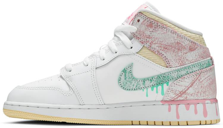 Air Jordan 1 Mid SE GS  Ice Cream  DD1666-100