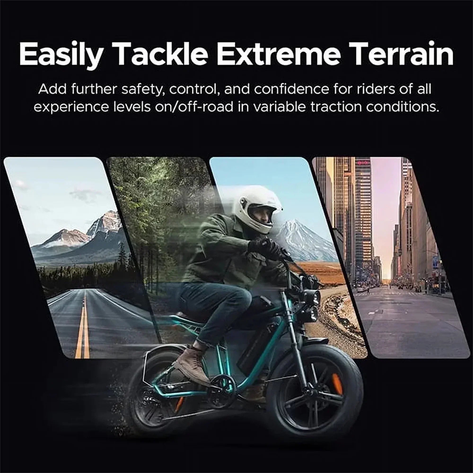 1000W Electric Bike for Adults, Retro-Style, 28mph, 94 Miles Range, 20"x4.0" Fat Tires, Full Suspension, UL Certified