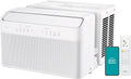 8,000 BTU U-Shaped Smart Inverter Air Conditioner - Cools up to 350 Sq. Ft., Ultra Quiet with Open Window Flexibility, Compatible with Alexa, 35% Energy Savings, Remote Control (Renewed)