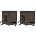125" Aquawinder Auto Rewind Water Powered Yard Hose Reel, Java (2 Pack)