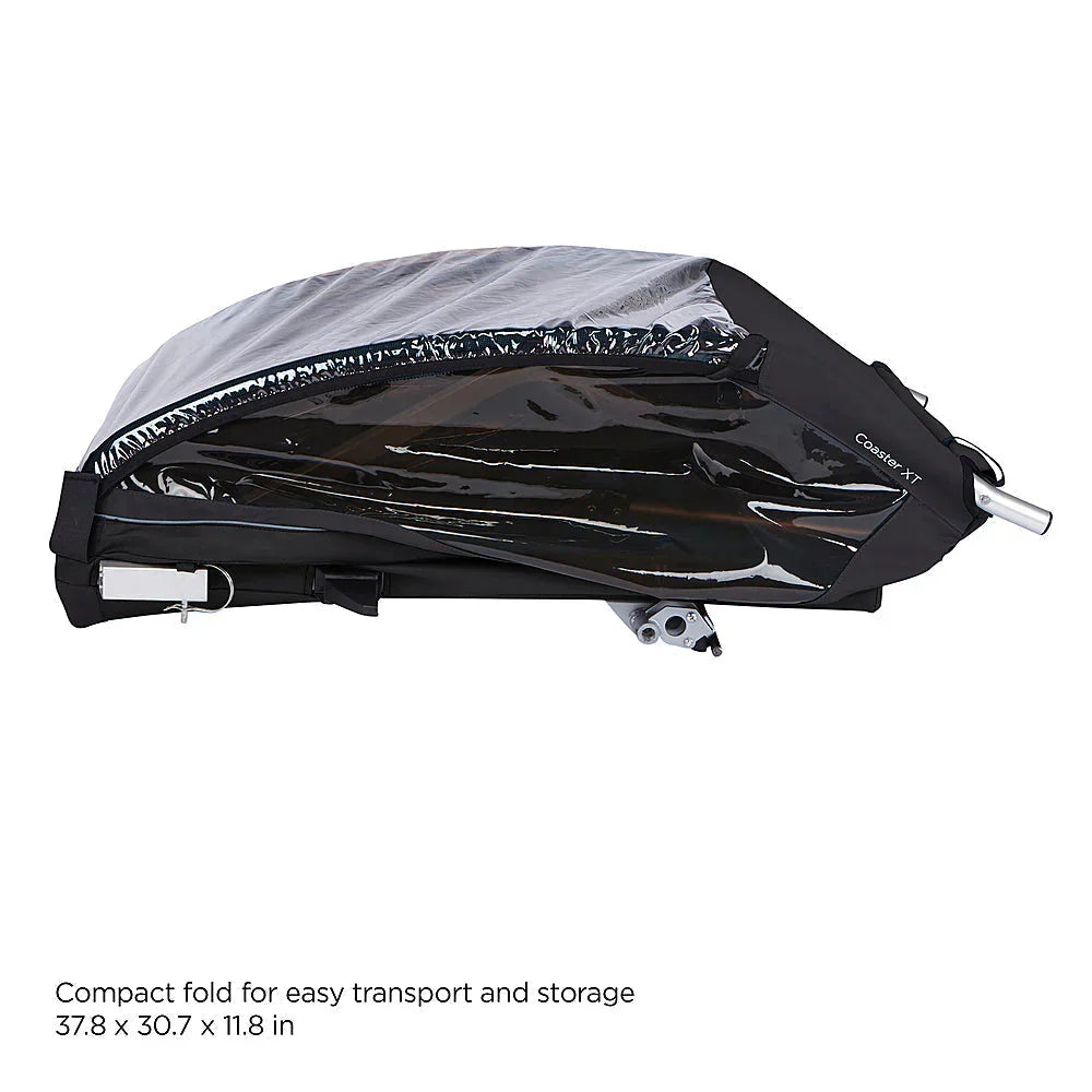 2-Seat Bicycle Trailer and Stroller - Black