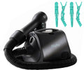 Reverse-Air Hair Dryer with Hair Clips - Black