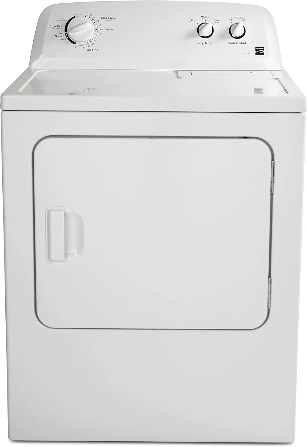 29" Front Load Electric Dryer with Wrinkle Guard and 7.0 Cubic Ft. Total Capacity, White