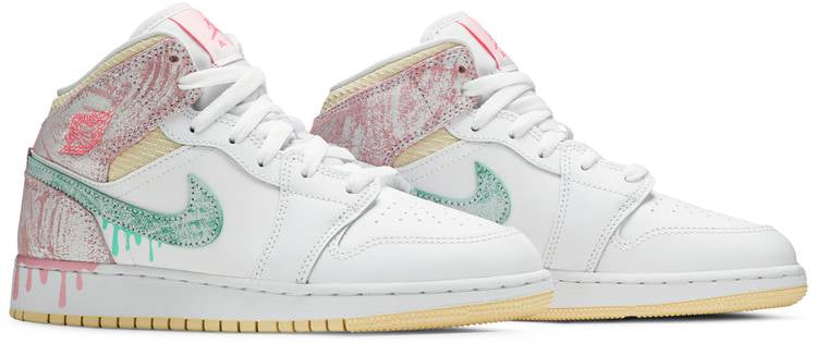 Air Jordan 1 Mid SE GS  Ice Cream  DD1666-100