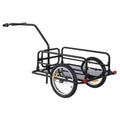 Foldable Bike Cargo Trailer, 80lbs Capacity, 16" Wheels, Black, with Hitch