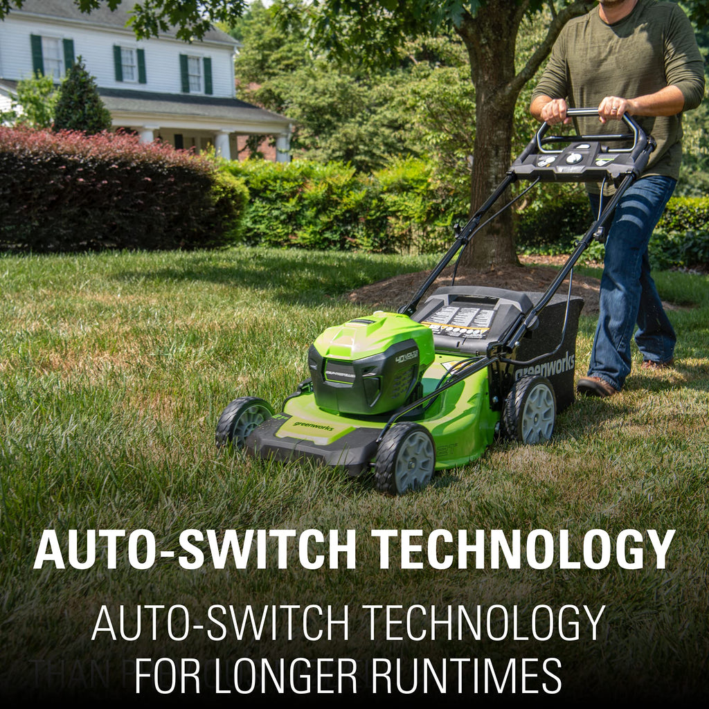 80V Cordless 21" Self-Propelled Brushless Lawn Mower | Greenworks