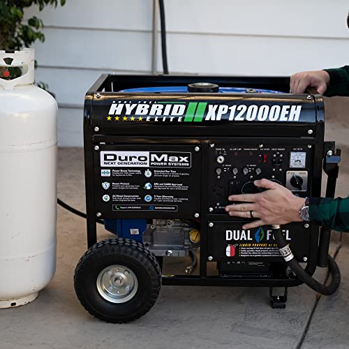 XP12000EH Dual Fuel Generator - 12,000W Gas/Propane, 457cc 4-Stroke Engine, EPA/CARB Compliant