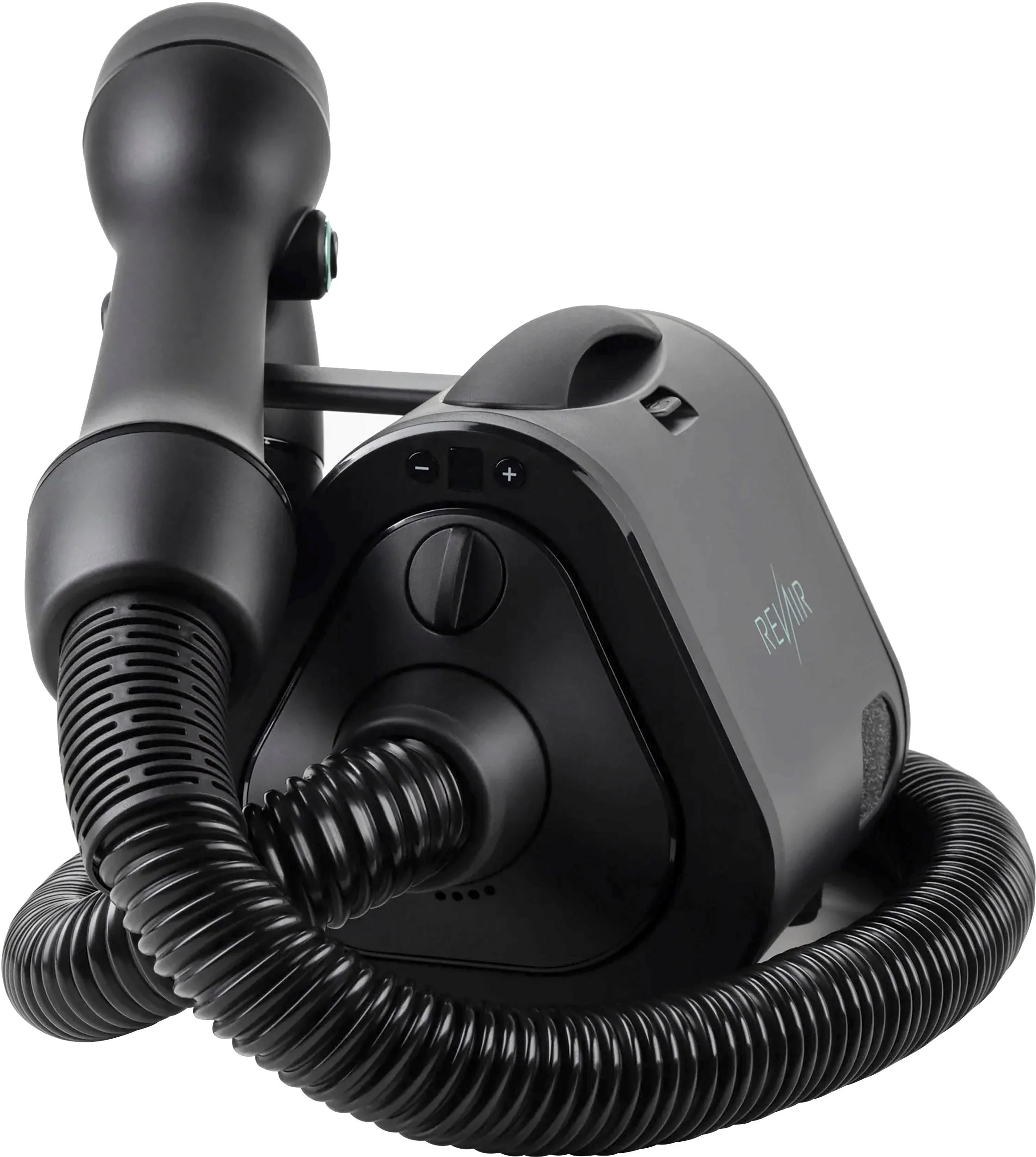 Reverse-Air Hair Dryer with Hair Clips - Black