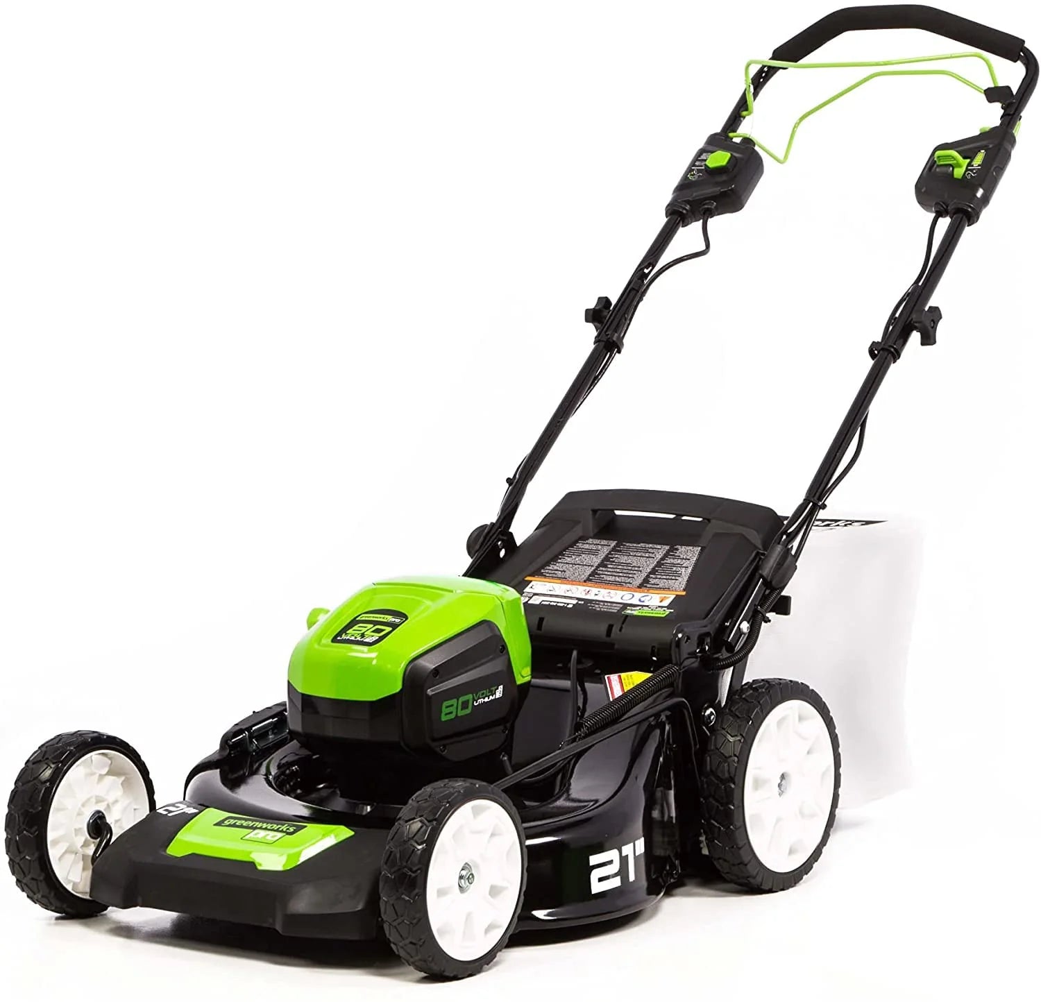 80V Cordless 21" Self-Propelled Brushless Lawn Mower | Greenworks