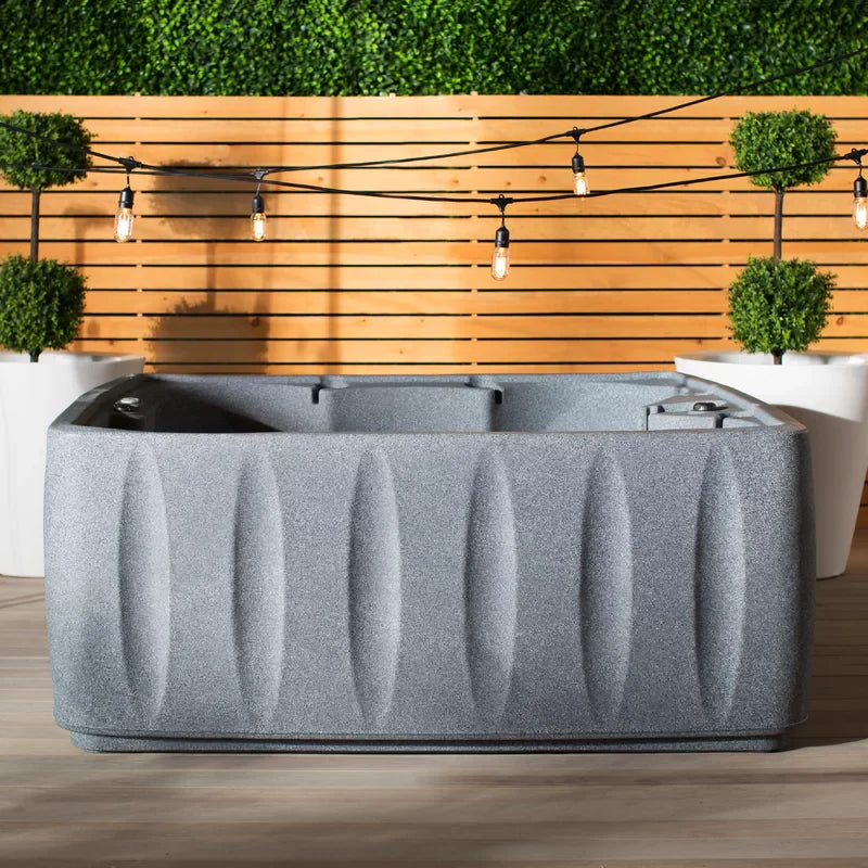 Aquarest Spas, Powered By Jacuzzi® Pumps 6 - Person 29 - Jet Square Plug And Play Hot Tub with Ozonator
