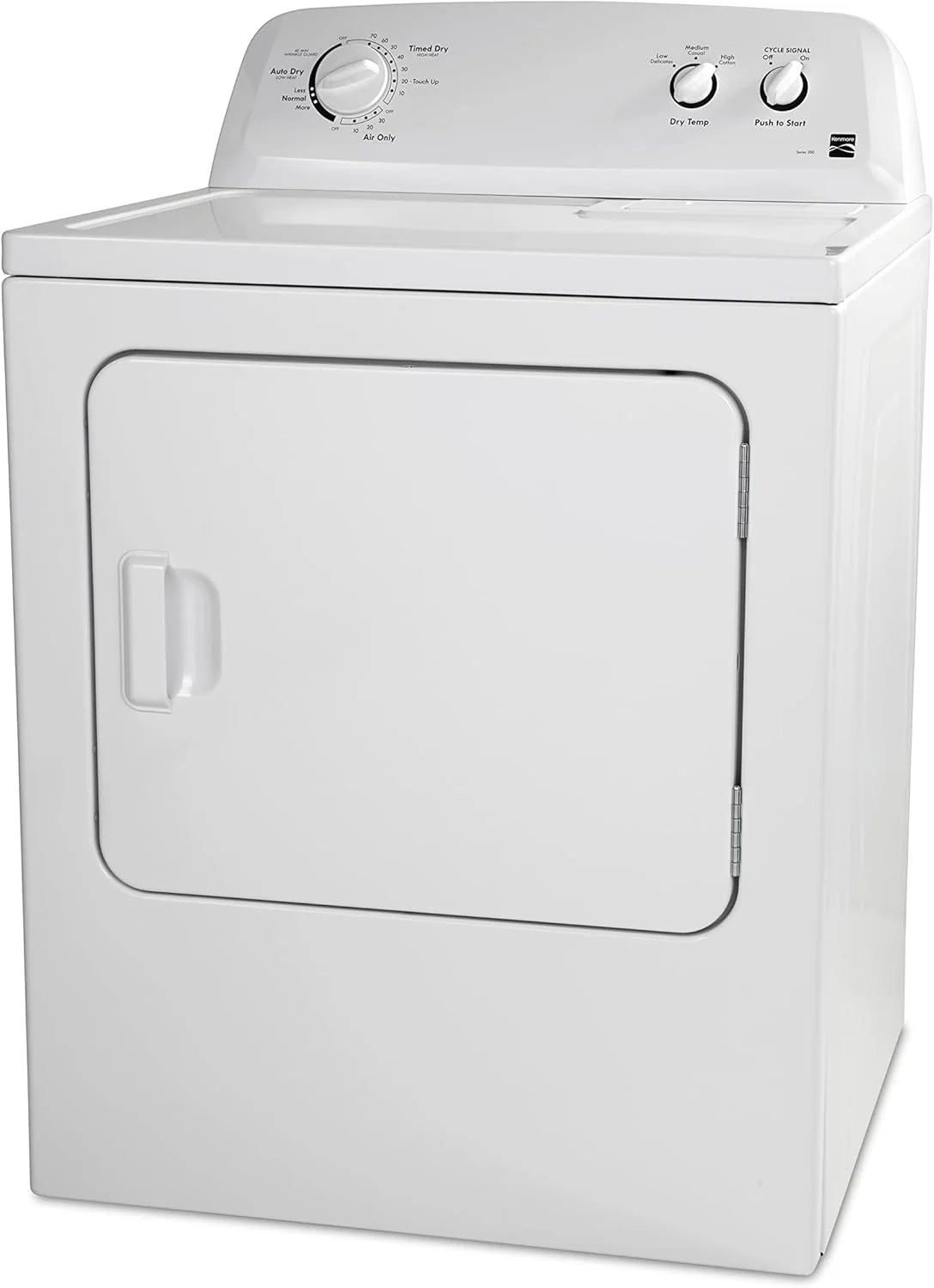 29" Front Load Electric Dryer with Wrinkle Guard and 7.0 Cubic Ft. Total Capacity, White