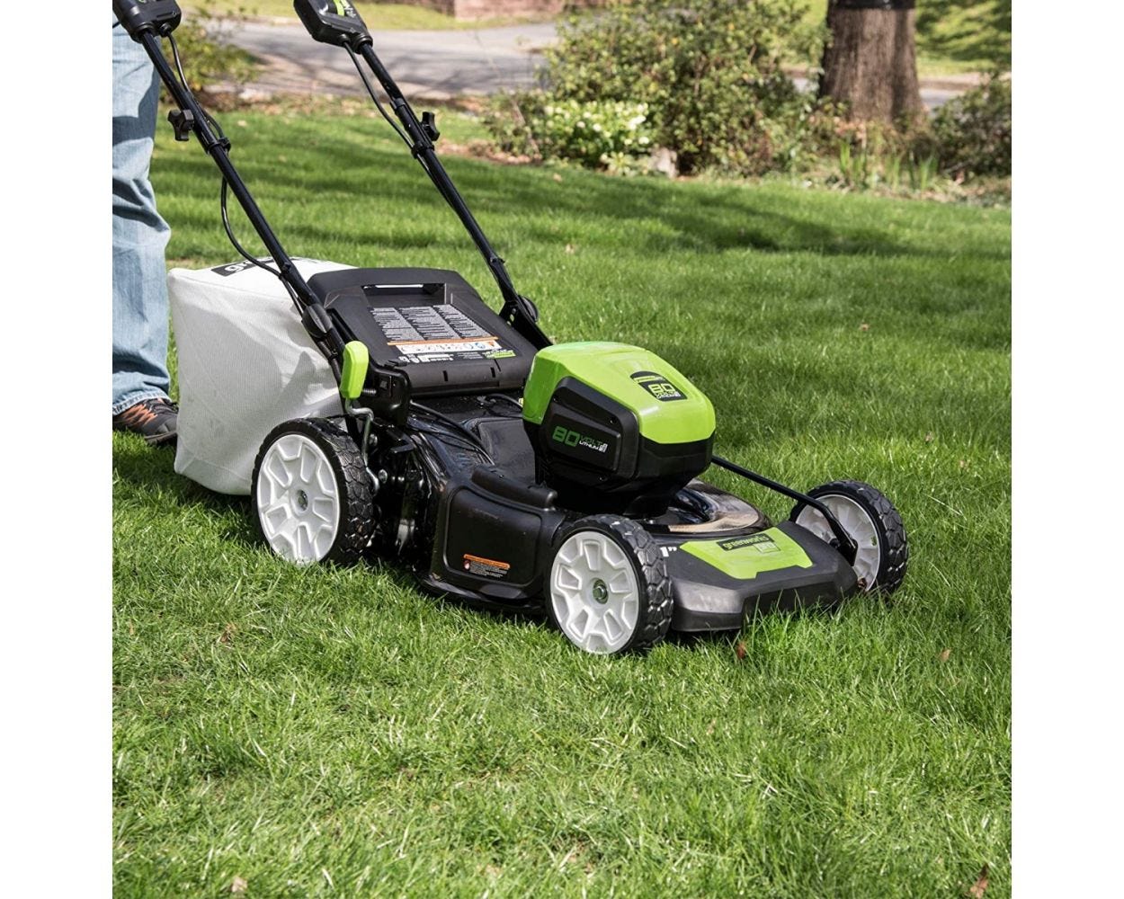 80V Cordless 21" Self-Propelled Brushless Lawn Mower | Greenworks