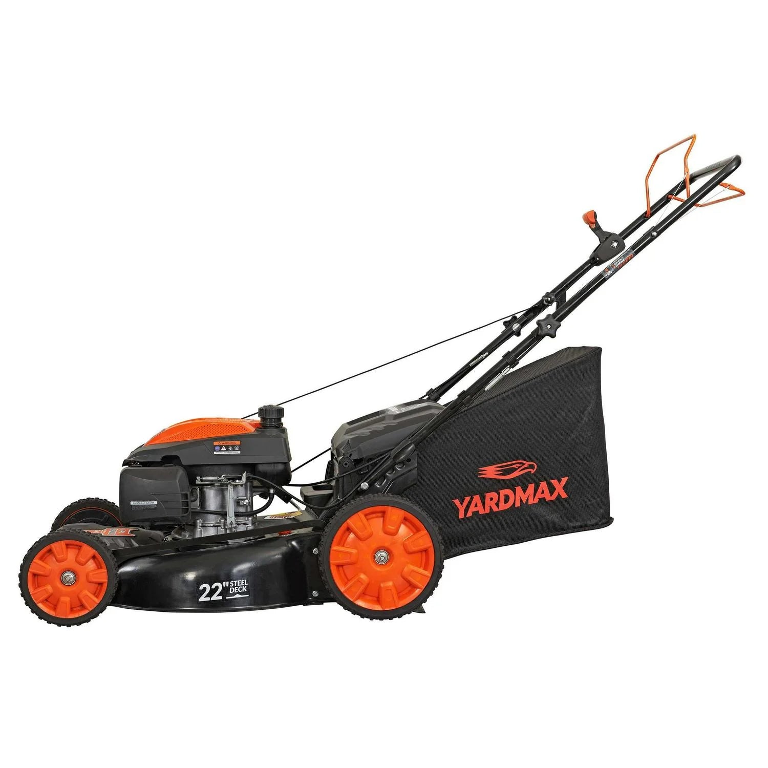 YG2860 22" 201cc 3-in-1 Gas Self-Propelled Lawn Mower with CVT and High Wheels