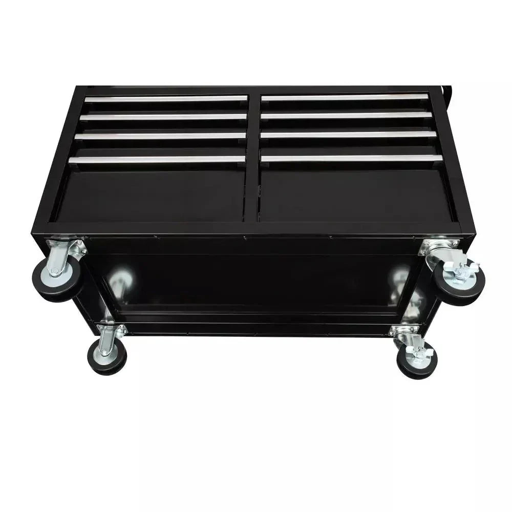 46 in W x 24 in D 9Drawer Gloss Black Deep Tool Chest Mobile Workbench